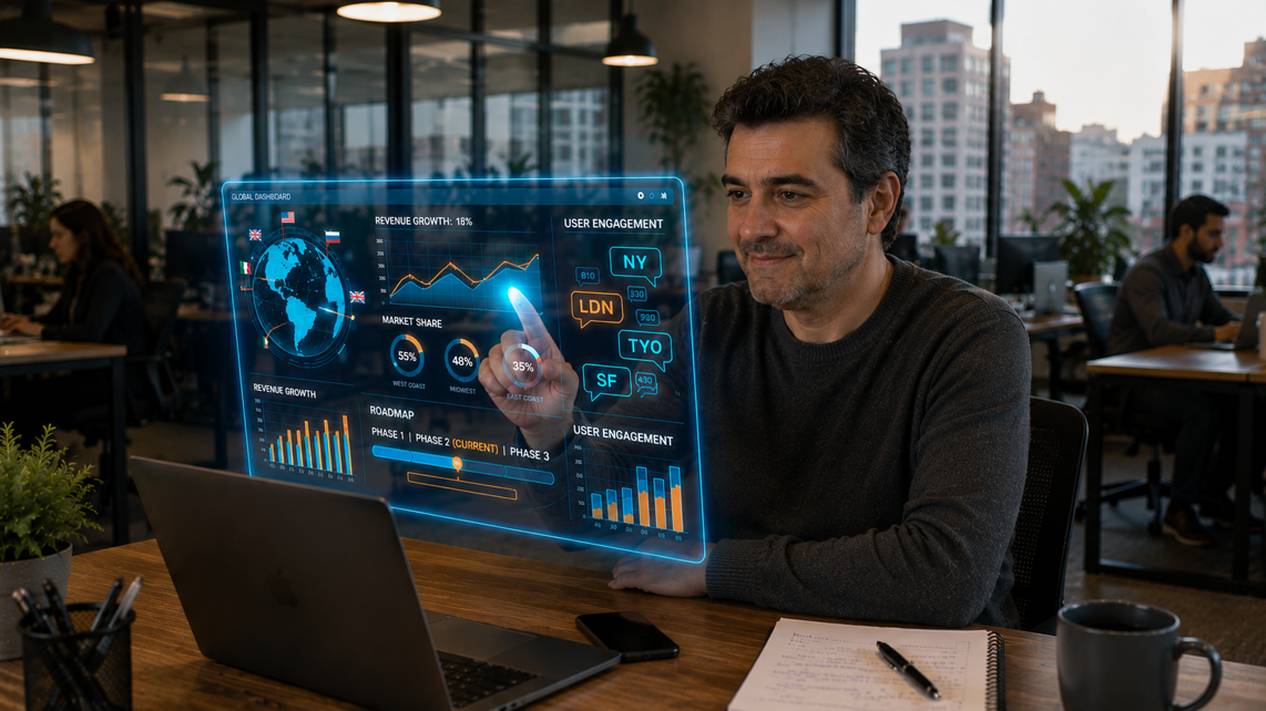 KI Dashboard für Unternehmensanalyse und Automatisierung